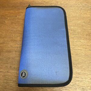 AFX Audio CD Wallet Storage Case - Blue with Black Trim - Holds 48 CDs - EUC